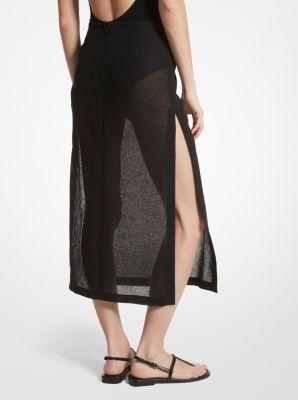 Linen Gauze Slit Skirt image number 1