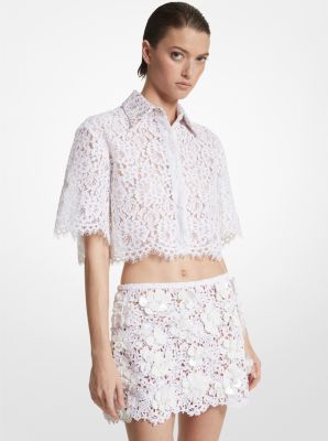 White Lace Crop Top -  Canada