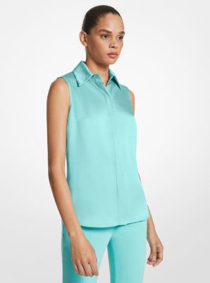 Ärmellose Hemdbluse Hansen aus Charmeuse