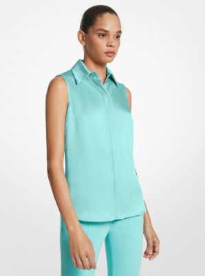 Hansen Charmeuse Sleeveless Shirt