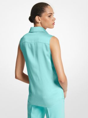 Hansen Charmeuse Sleeveless Shirt