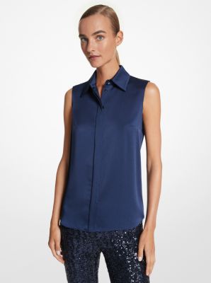 Hansen Charmeuse Sleeveless Shirt