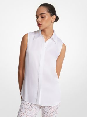 Hansen Charmeuse Sleeveless Shirt