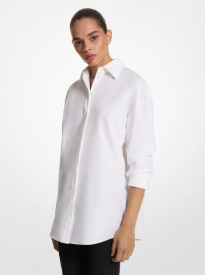 Camicia in popeline di cotone biologico stretch image number 0