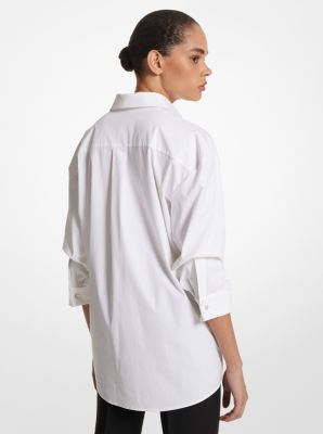 Camicia in popeline di cotone biologico stretch image number 1