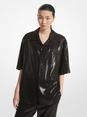 Sequined Crepe Sablé Shirt