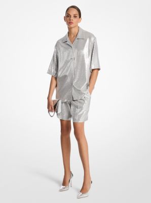 Sequined Crepe Sablé Shirt