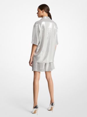 Sequined Crepe Sablé Shirt