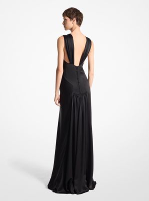 Satin Charmeuse Bias Gown