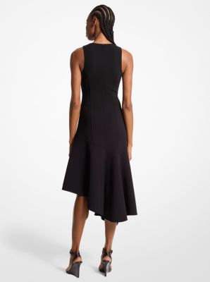 Stretch Wool Asymmetric Sheath Dress image number 1