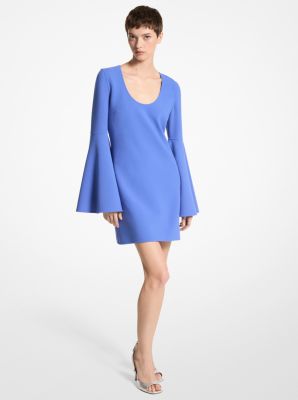 Double Faced Stretch Wool Barathea Flare-Sleeve Dress image number 0