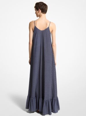 Polka Dot Organic Silk Crepe De Chine Slip Dress image number 1