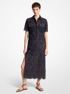 Corded Floral Lace Tunic Dress