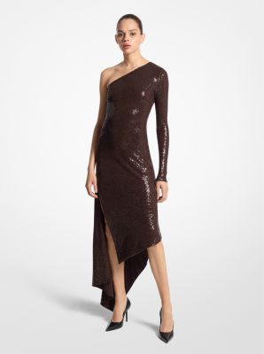 Sequined Stretch Matte Jersey Gown image number 0