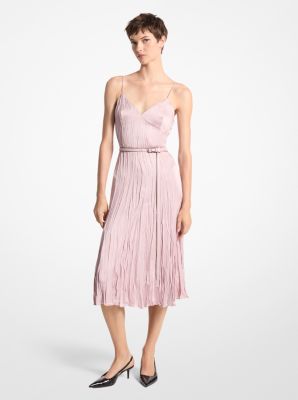 Crushed Satin Charmeuse Slip Dress image number 0