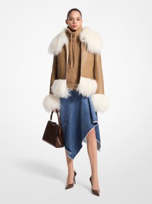 Michael kors shearling coat hotsell