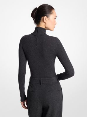 Stretch Cashmere Turtleneck Bodysuit image number 1