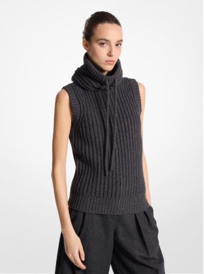 Cashmere Sleeveless Funnel-Neck Sweater image number 0