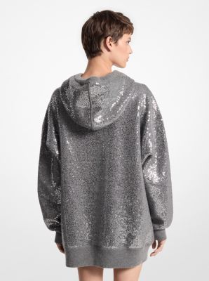 Sequined Cashmere Blend Hoodie image number 1