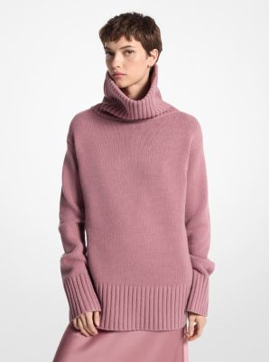 Jersey de cuello alto de cachemir in MAUVE | Michael Kors