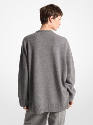 Cashmere Draped Crewneck Sweater