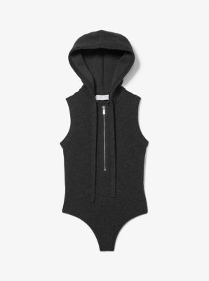 Cashmere Sleeveless Hooded Bodysuit image number 2