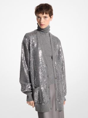 Sequined Cashmere Cardigan