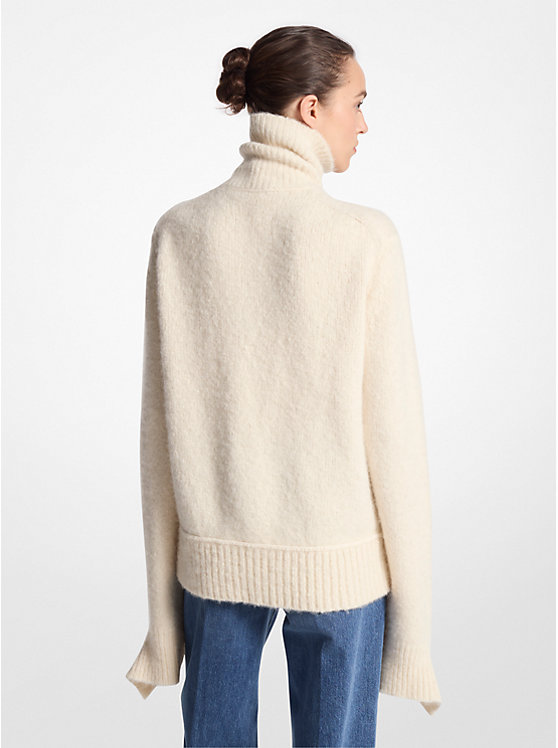 Alpaca and Cashmere Blend Deconstructed Turtleneck Sweater Alpaca and Cashmere Blend Deconstructed Turtleneck Sweater