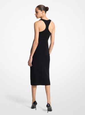 Kleid aus Stretch-Kaschmir mit Racerback image number 1