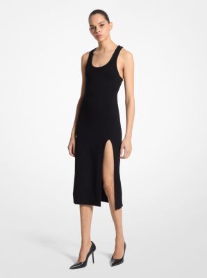 Kleid aus Stretch-Kaschmir mit Racerback