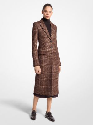 Michael kors plaid coat on sale