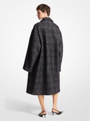 Glen Plaid Silk and Wool Melton Balmacaan image number 1