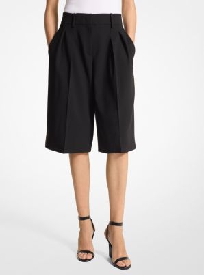 Wool Serge Pleated Shorts image number 0
