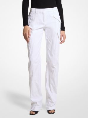 Crushed Cotton Gabardine Cargo Trousers image number 0