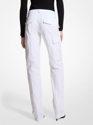 Crushed Cotton Gabardine Cargo Trousers image number 1