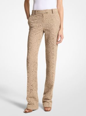 Carolyn Floral Lace Straight-Leg Trousers image number 0