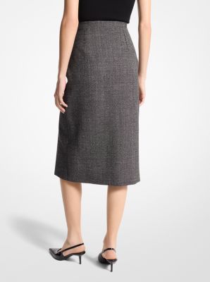 Jaspé Tweed Slit Skirt image number 1