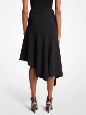 Stretch Wool Barathea Asymmetric Skirt image number 1