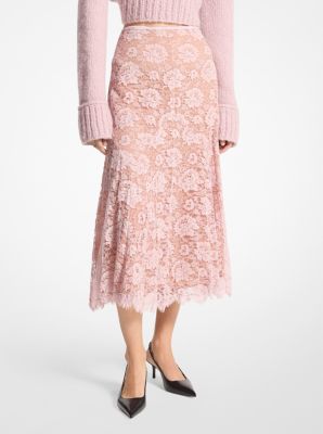 Crushed Floral Lace Skirt image number 0