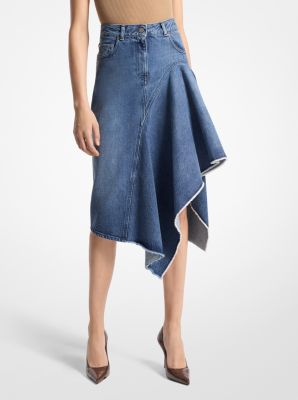 Denim Cascade Skirt