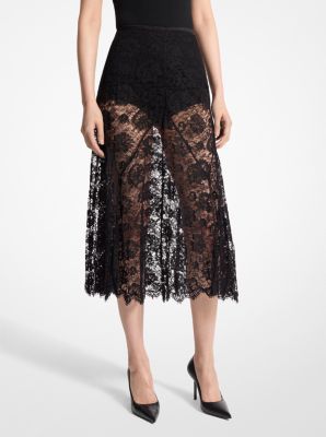 Crushed Floral Lace Skirt image number 0