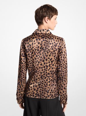 Hansen Cheetah Silk Charmeuse Shirt image number 1