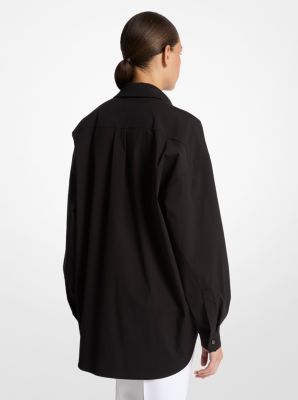 Stretch Cotton Poplin Oversized Shirt