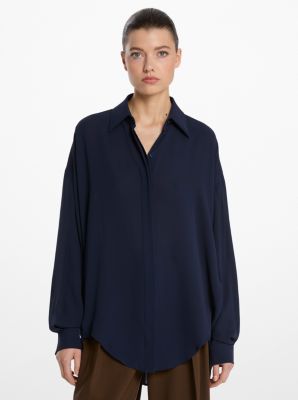 Silk Georgette Oversized Shirt