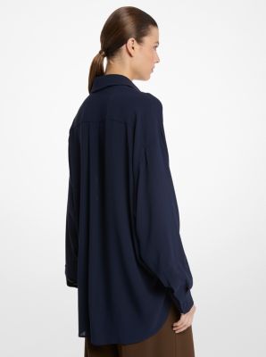 Silk Georgette Oversized Shirt