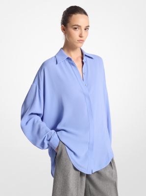 Camisa de seda georgette oversize image number 0