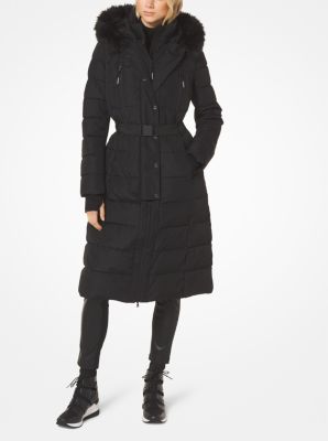 Michael kors hot sale belted parka