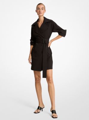 Stretch Cotton Poplin Trench Dress image number 0
