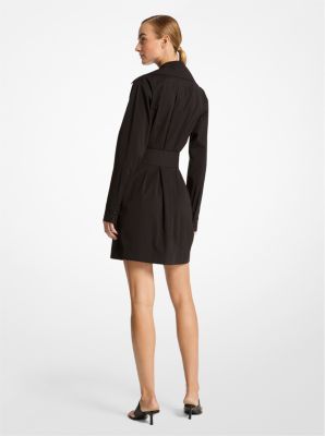 Stretch Cotton Poplin Trench Dress image number 1