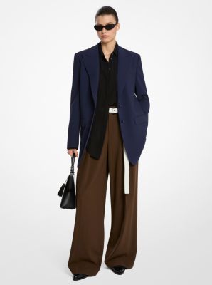 Boyfriend-Blazer aus Wollserge